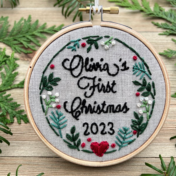 Baby’s First Christmas 2023 - DIY Ornament Embroidery Kit