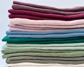 Natural Linen Fabric for Embroidery: Linen Fabric by the Yard or Metre - Non GMO Washed Linen