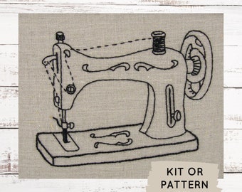 Sewing Machine Embroidery Kit: Craft Room Decor or Sewist Gift