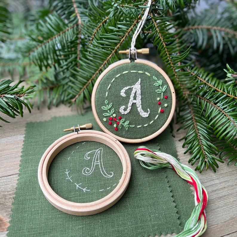 Christmas Embroidery Ornament DIY Kit image 1