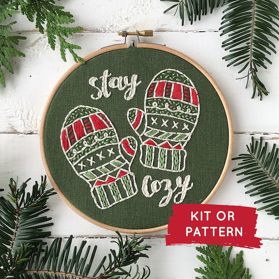 Download Easy Christmas Embroidery Kit Christmas Craft Kit Make At Etsy PSD Mockup Templates