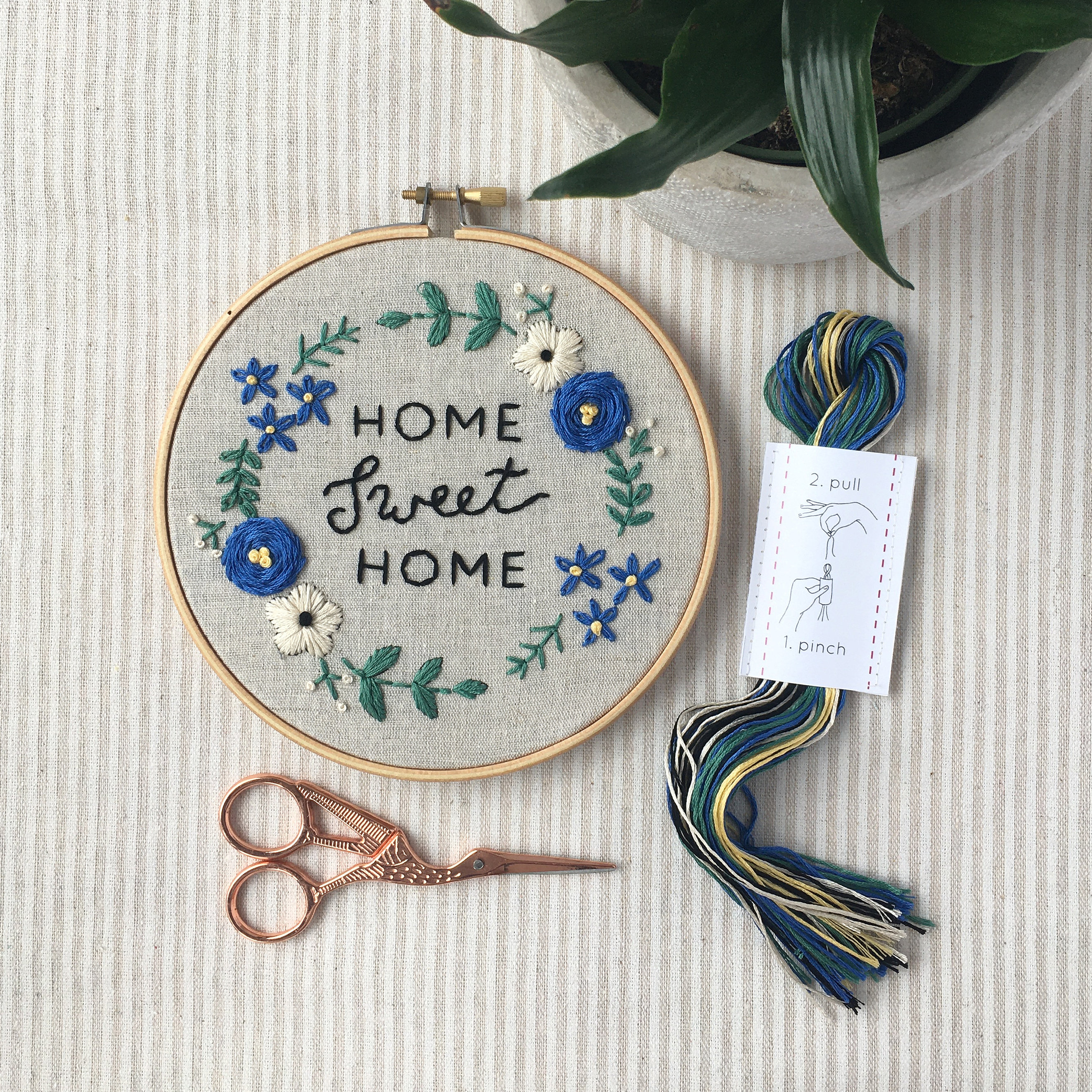 Home Sweet Home Embroidery Kit by Loops & Threads®