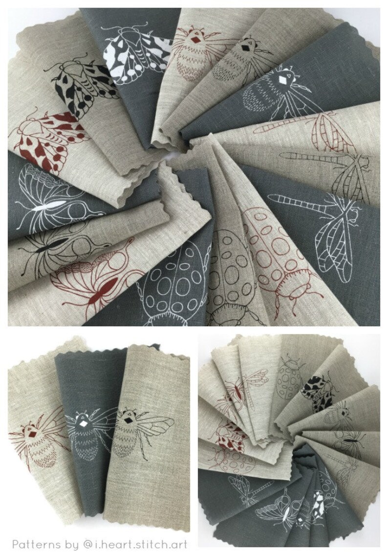 Embroidery pattern fabric only printed embroidery pattern  etsy