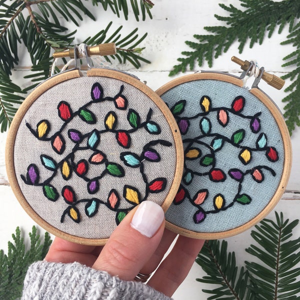 Christmas lights Ornament Embroidery Kit