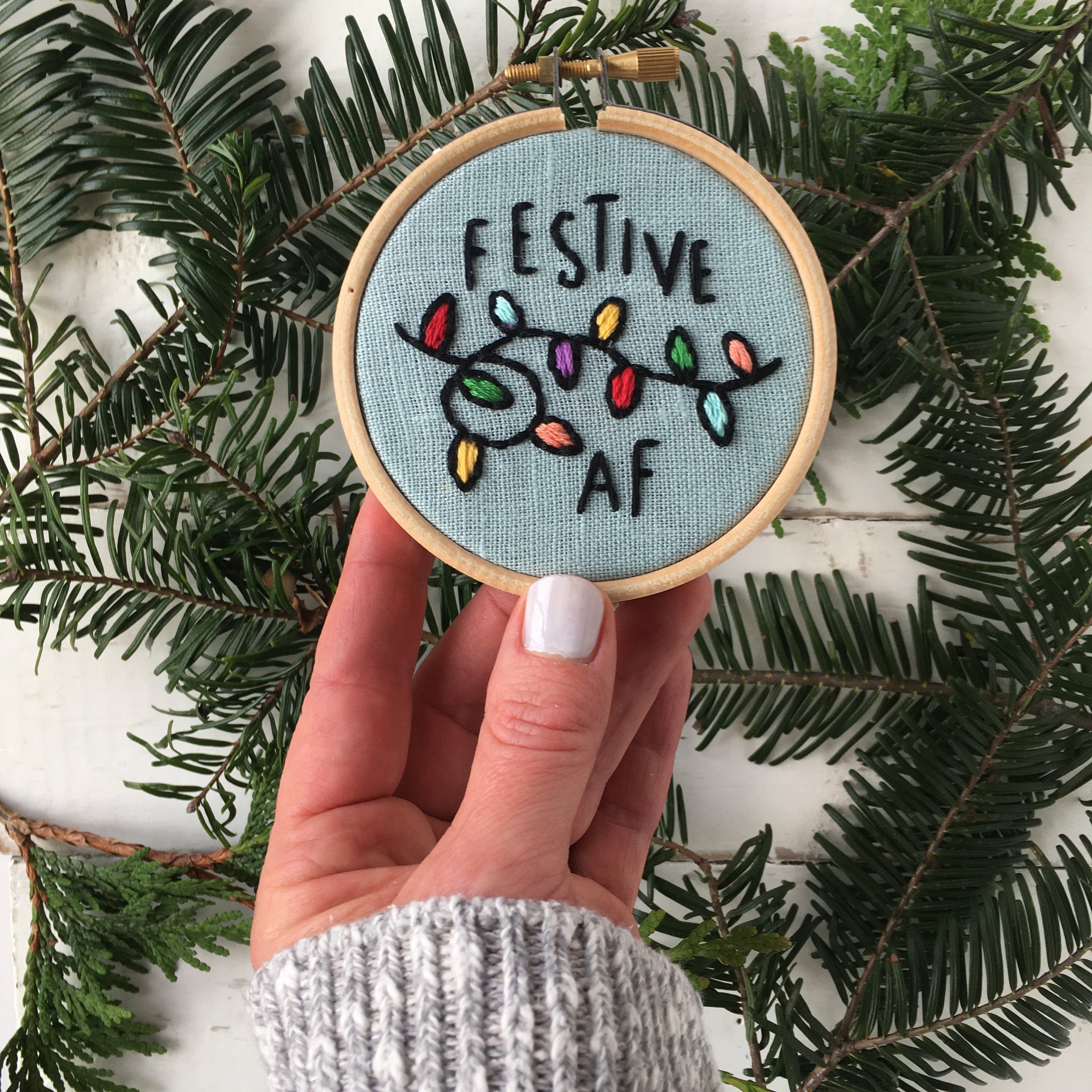 Christmas embroidery kit sarcastic christmas ornament gift diy Christmas embroidery kit sarcastic christmas ornament gift diy