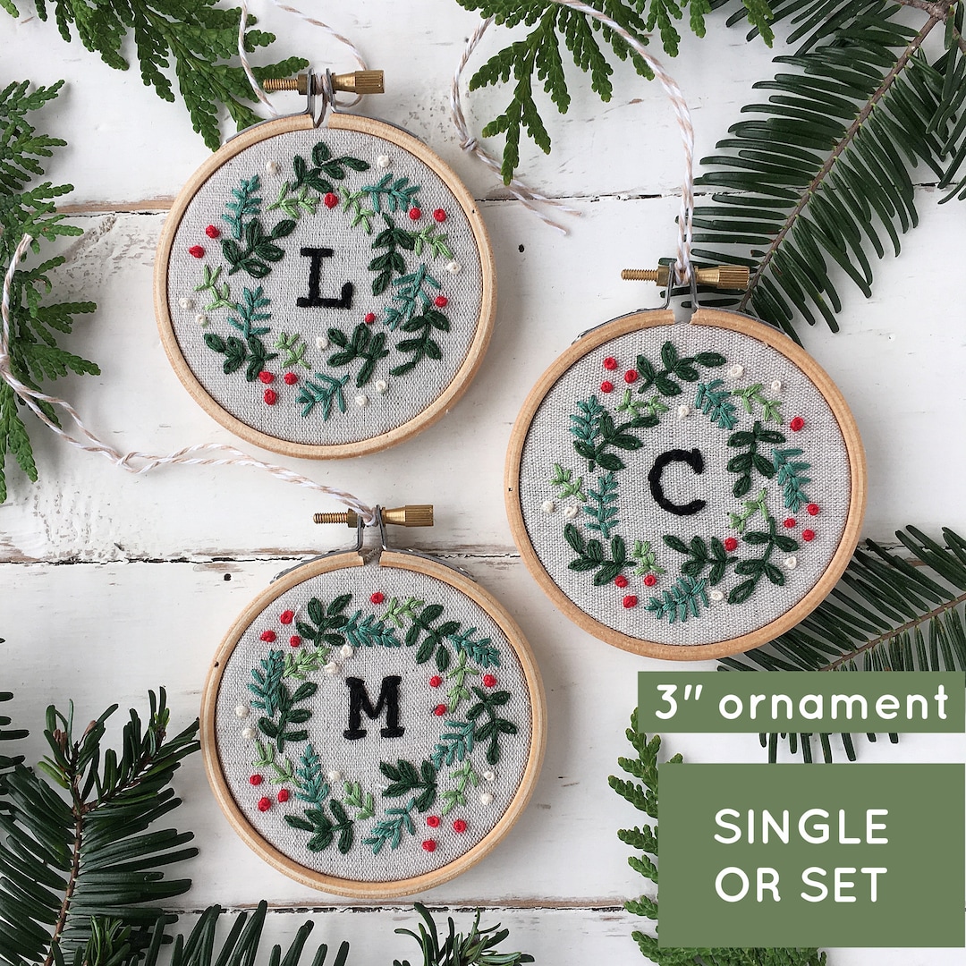Christmas Ornament Embroidery Kit Etsy