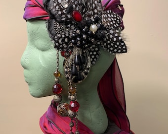 Boho Chic Flapper Headband 1920s Style Jazz Age Gatsby Downton Abbey Original Design No Copies FREE SHIPPING Easy Returns