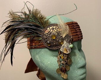 Boho Flapper Headband: 1920s Style Gatsby Sequin Headpiece