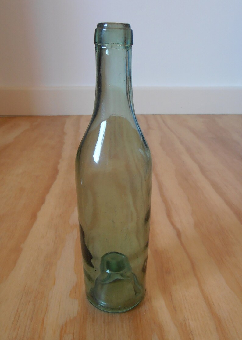 Australian Antique Green Glass Bottle Hand Blown Good Etsy