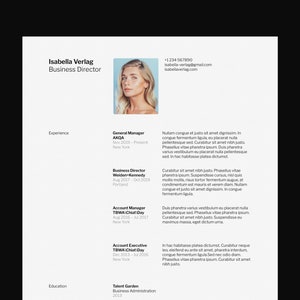 Resume Template for Google Docs, Word, Pages / Modern, Professional, Minimal, Clean, Beautifully Designed, Executive CV