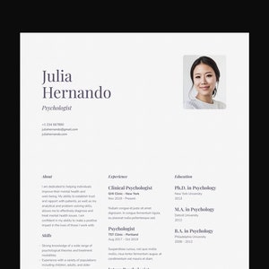 Resume Template for Google Docs, Word, Pages / Modern, Professional, Minimal, Clean, Beautifully Designed, Executive CV