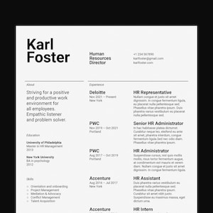 Resume Template for Google Docs, Word, Pages / Modern, Professional, Minimal, Clean, Beautifully Designed, Executive CV