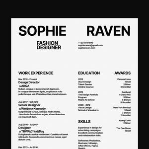 Resume Template for Google Docs, Word, Pages / Modern, Professional, Minimal, Clean, Beautifully Designed, Executive CV