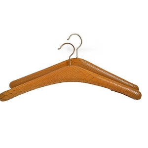 70s clothes hangers with faux snake skin