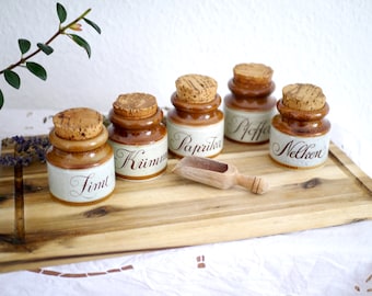CERAMIC Gewürze CANISTERs, Schramberg SMF / Deutsche Behälter Umweltfreundliche Küchenaufbewahrung mit Korkdeckel Küchengewürzen