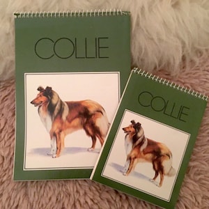 COLLIE Hundepapier Notizblock Set mit deutscher Beschreibung