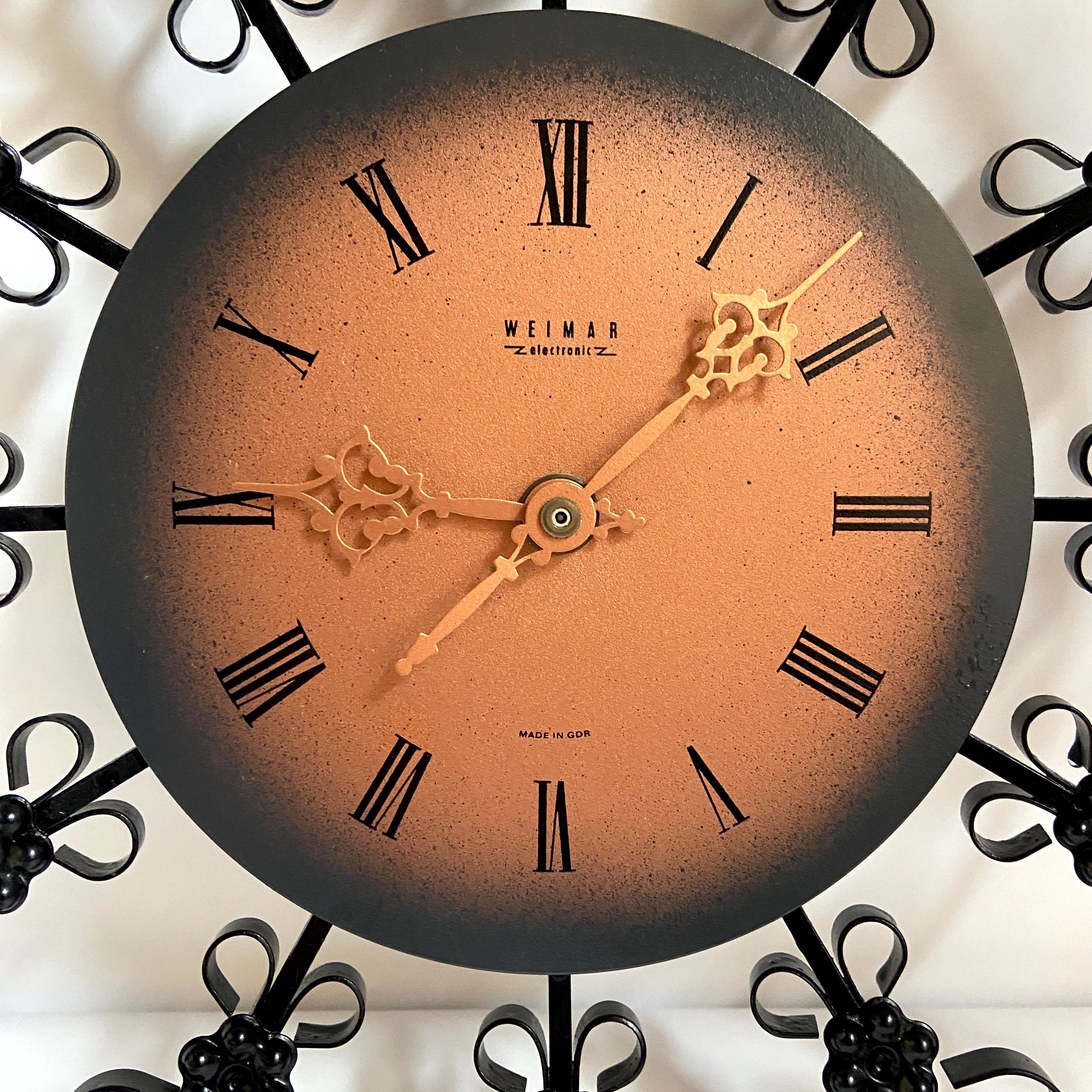 Vintage Weimar Wall Clock – Wrought Iron German Design - Etsy