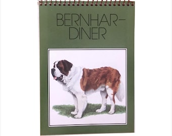 Saint BERNARD dog notebook spiral bound with description on German language
