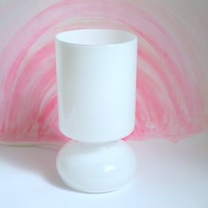 90s Vintage IKEA Desk table LAMP - Lykta - white or blue glass