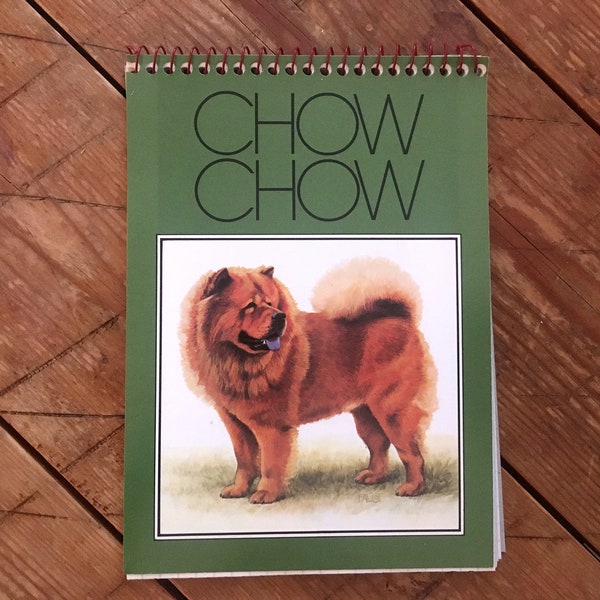 CHOW CHOW Hunde Notizbuch Briefbuch Vintage Spiral gebunden Journal