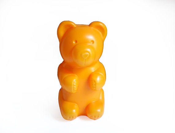 Gummy Bear Lamp / Vintage Orange Plastic Night Lamp 