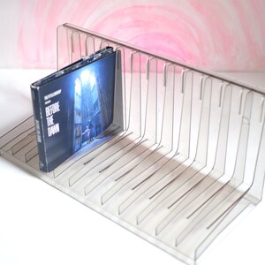 Transparent CD rack, plastic wall rack for CD's / DVDs image 2