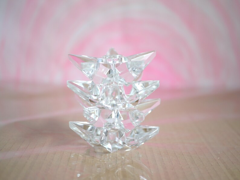 Star shaped candle holders crystal glass star candlelight Etsy