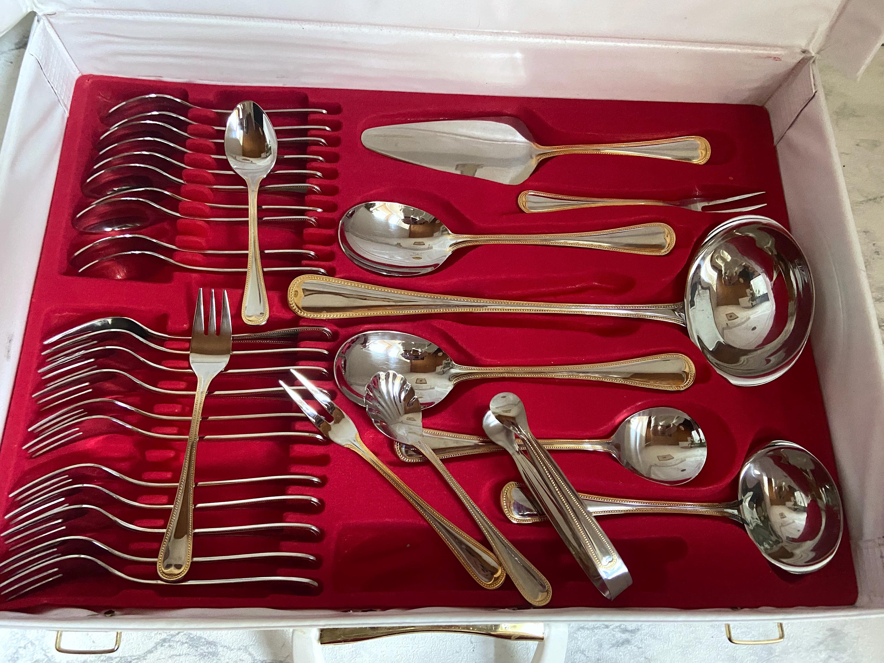 Vintage SBS Solingen Gilded Cutlery Set, 12-person Dinnerware - Etsy