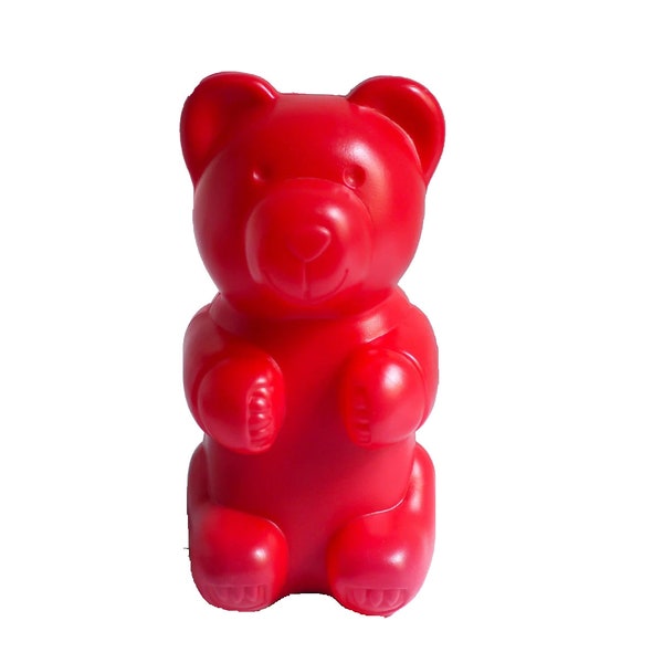 Lampe Gummy Bear Lampe de nuit en plastique rouge / vintage des années 90