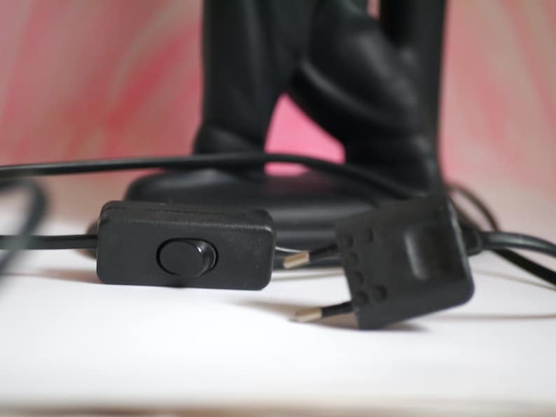 May include: A black electrical cord with a black inline on/off switch and a black plug.