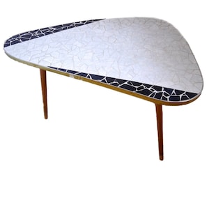 Iconic Mid Century Mosaic Kidney Table:  Vintage Timeless Elegance A Space Age Masterpiece