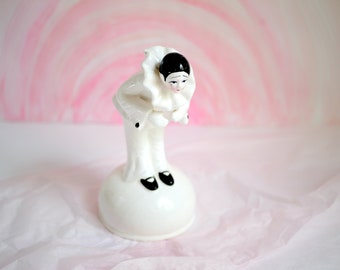 Vintage Joker figurine, Ceramic Pierrot sculpture