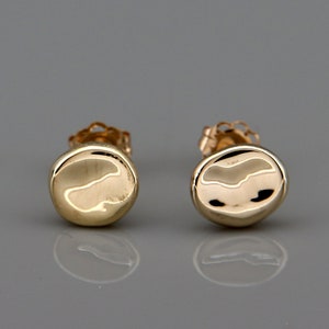 14k Recycled Gold Nuggets Ohrringe | Massive 585er Goldschleife Organic Goldnuggets | Gold Nugget Ohrringe