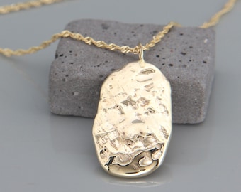 Gold Nugget Necklace - Etsy