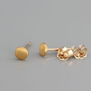 Solid 24K Gold Earrings Nuggets with matte finish | Handmade Dainty Solid 24K Gold Nuggets Earrings | Solid Gold Stud Earrings