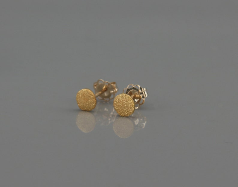 Solid 24K Gold Earrings Nuggets With Frosted Finish Handmade Etsy