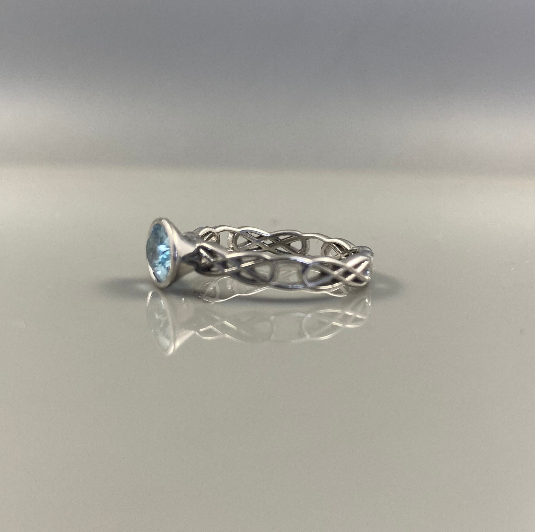Aquamarine celtic best sale ring