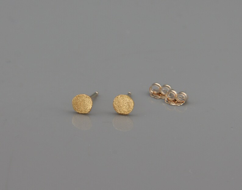 Solid 24K Gold Earrings Nuggets With Frosted Finish Handmade Etsy