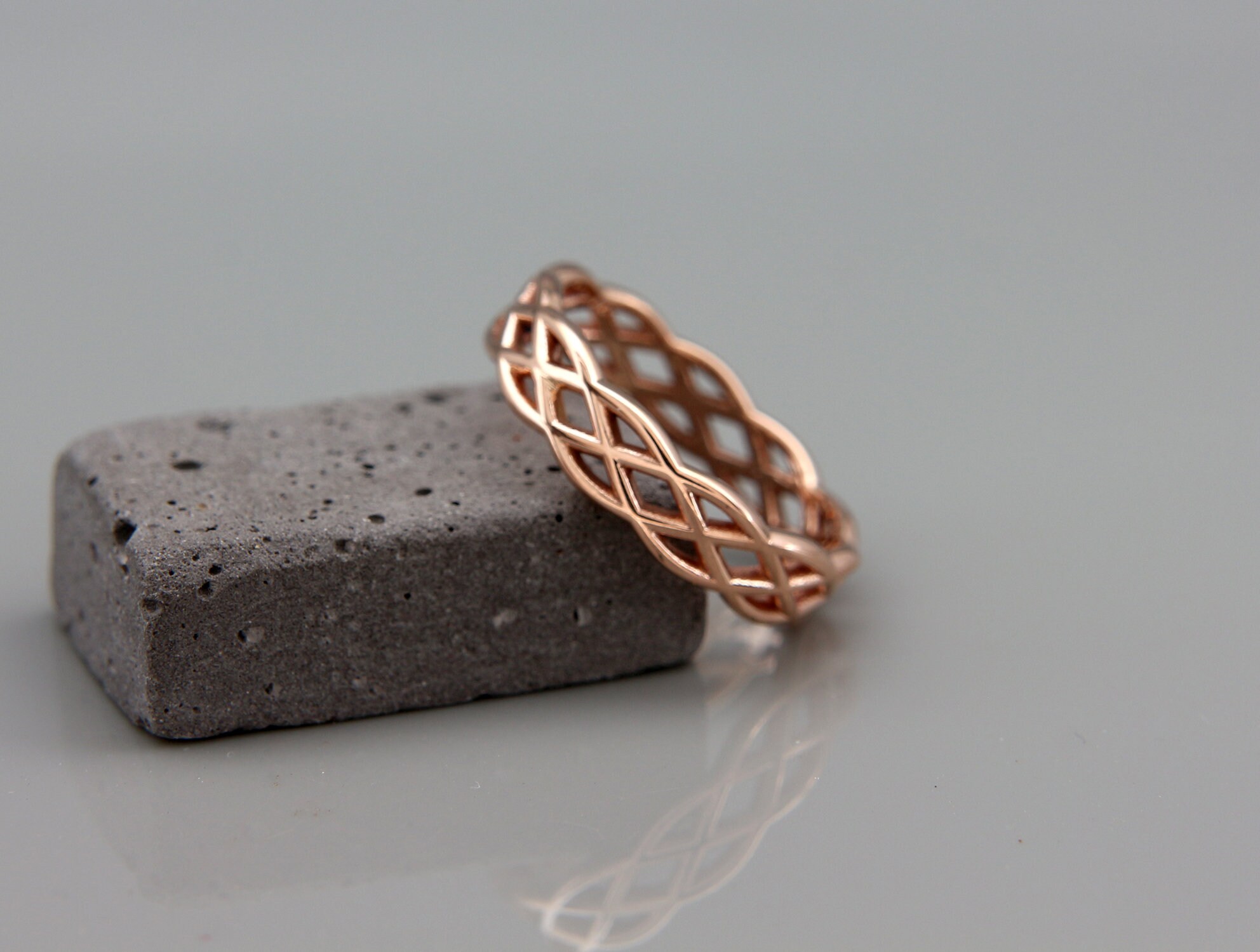 リングセット Buy 14K Rose Gold Celtic Wedding Ring | Handmade Solid 14k Rose