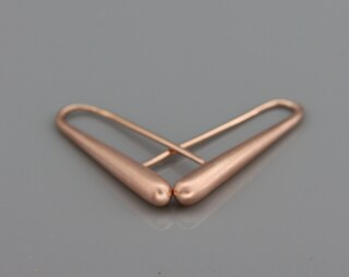 Orecchini A Goccia In Oro Rosa Rame Placcato 14k - Donna - Semplici E Lucidi