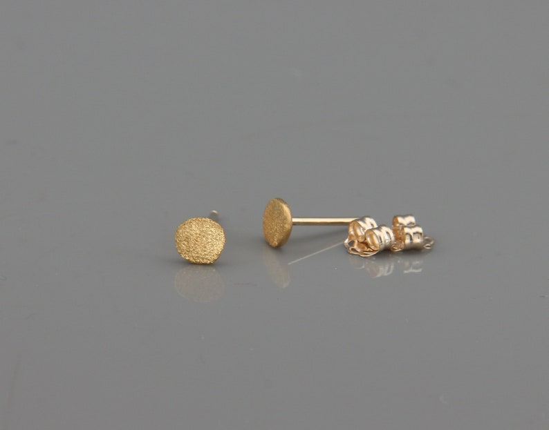 Solid 24K Gold Earrings Nuggets With Frosted Finish Handmade Etsy