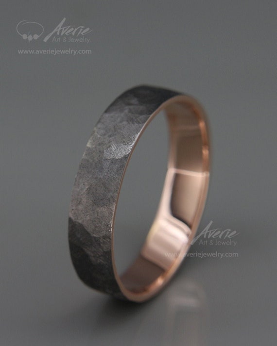 Mens Wedding Ring Rose Gold Domed Wedding Band Plain Matte Finish Ring | La  More Design