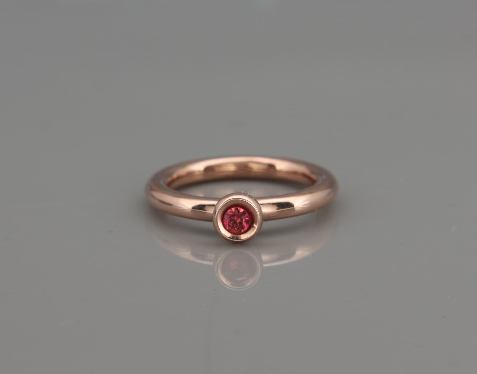 14k Rose Gold Red Sapphire Ring Natural Red Sapphire Stack - Etsy