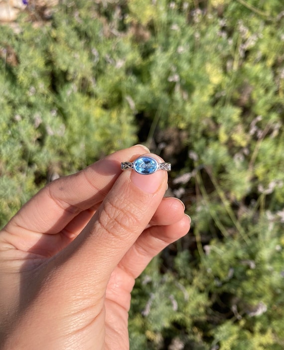 Celtic aquamarine ring deals