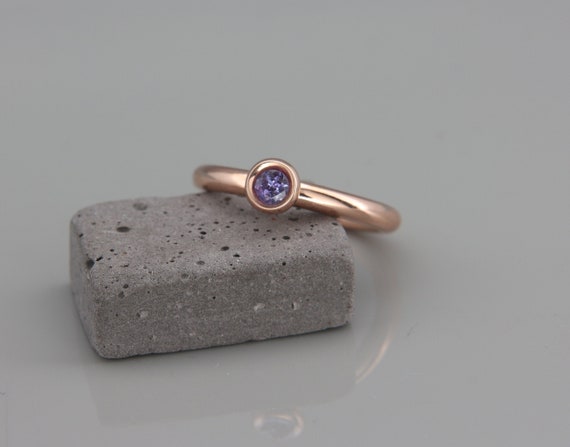 Le Vian Natural Amethyst Ring 1/2 ct tw Diamonds 14K Strawberry Gold