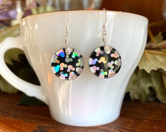 Mickey Earrings, Disney, Sterling Silver, Mickey Mouse Jewelry