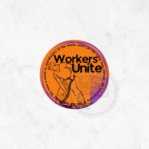 WorkersUnite – Antikapitalistischer Politischer Linker Vinyl Aufkleber für Aktivisten für soziale Gerechtigkeit, Laptop Notebook oder Flaschen Aufkleber