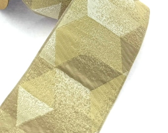 Geometric Woven Drapery Trim: 2.75" Jacquard Ribbon