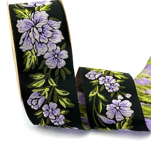 Floral Embroidered Jacquard Ribbon Trim: Sewing Craft Embellishment