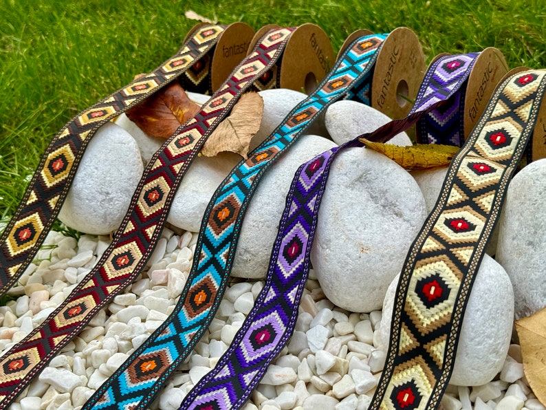 Aztec Jacquard Ribbon: 35mm Sewing Trim, Costume & Decor - Etsy